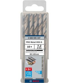 Сверло по металлу HSS-G 7,2x109 мм, DIN 338, BOSCH 2608595337, фото  | SNABZHENIE.com.ua