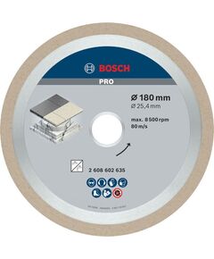 Алмазный отрезной диск BOSCH 180x25,4 мм для керамики, фото  | SNABZHENIE.com.ua