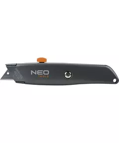 Нож с трапециевидным лезвием 18 мм, металлический корпус NEO (63-702), фото  | SNABZHENIE.com.ua