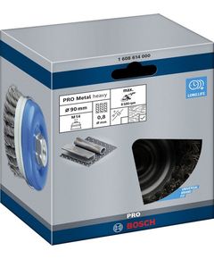 Зачистная щетка BOSCH, сталь, 90 мм, узловой провод, артикул 1608614000, фото  | SNABZHENIE.com.ua