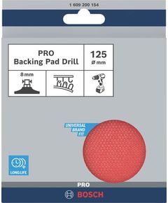 Шлифовальная платформа BOSCH 125 мм, микрозачепление, 8 мм 1609200154, фото  | SNABZHENIE.com.ua