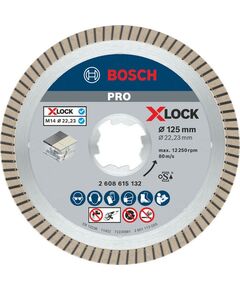 Алмазний відрізний диск X-LOCK Bosch 125 мм для кераміки Turbo Extra Clean, фото  | SNABZHENIE.com.ua