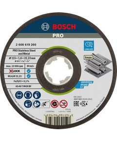 Диск відрізний X-LOCK Expert для Inox 115 мм, пряме різання BOSCH, фото  | SNABZHENIE.com.ua