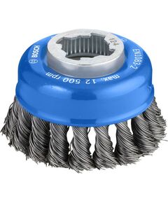 Щетка зачистная X-LOCK BOSCH, 75 мм, стальной провод с узелками, фото  | SNABZHENIE.com.ua