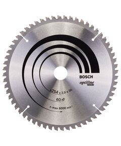 Пильный диск BOSCH Optiline Wood 254x30 мм, 60 зубьев, 2,0 мм, фото  | SNABZHENIE.com.ua