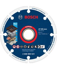 Алмазный круг по металлу 105x20/16 мм BOSCH 2608900531, фото  | SNABZHENIE.com.ua