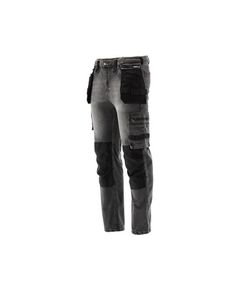 Робочие джинсы YATO L/XL, 17 карманов, серые, рост 180-188 см, фото  | SNABZHENIE.com.ua
