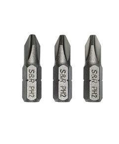 Биты S&R PH2 25 мм, 3 шт, фото  | SNABZHENIE.com.ua