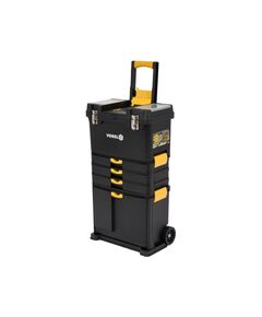 Ящик для инструментов на 2 колесах с ручкой пластиковый VOREL: 3 секции, 45х 28х 82/104 см, фото  | SNABZHENIE.com.ua
