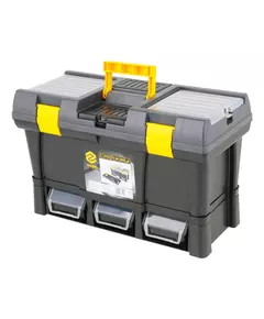 Ящик для інструментів 20" з ПВХ пластику VOREL: 3 контейнери, 2 органайзера, 525x 256x 325 мм [1], фото  | SNABZHENIE.com.ua