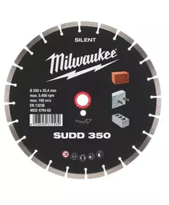 Алмазный диск SUDD 350 для твердого бетона, бетонных блоков с арм. и камня MILWAUKEE, фото  | SNABZHENIE.com.ua