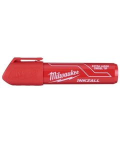 Маркер INKZALL XL красный MILWAUKEE для стройплощадки, фото  | SNABZHENIE.com.ua