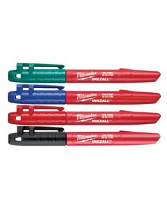 Набор маркеров INKZALL Milwaukee (Синий, Красный, Зеленый, Черный), фото  | SNABZHENIE.com.ua