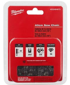 Цепка MILWAUKEE 3/8 x 406 мм для ланцюгової пилки 4932464873, фото  | SNABZHENIE.com.ua