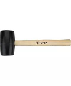 Киянка резиновая Ш 50 мм, 340 г, деревянная ручка TOPEX (02A343), фото  | SNABZHENIE.com.ua