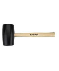 Киянка резиновая Ш 63 мм, 450 г, деревянная ручка TOPEX (02A345), фото  | SNABZHENIE.com.ua
