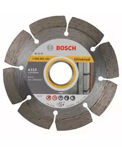Алмазный отрезной круг 115 x 22,23 мм для обработки стройматериалов Standard for Universal BOSCH (2608602191), фото  | SNABZHENIE.com.ua