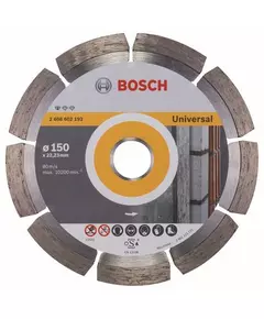 Алмазный отрезной круг 150 x 22,23 мм для обработки стройматериалов Standard for Universal BOSCH (2608602193), фото  | SNABZHENIE.com.ua