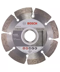 Алмазне відрізне коло 115 x 22,23 мм для обробки бетону Standard for Concrete BOSCH (2608602196), фото  | SNABZHENIE.com.ua