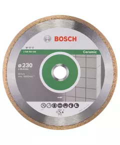 Алмазный отрезной круг 230 x 25,4 мм для керамической плитки Standard for Ceramic BOSCH (2608602538), фото  | SNABZHENIE.com.ua