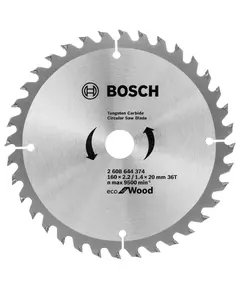 Пильный диск 160 x 20 мм (с кольцом 16 мм), 36 T по дереву ECO Wood BOSCH (2608644374), фото  | SNABZHENIE.com.ua