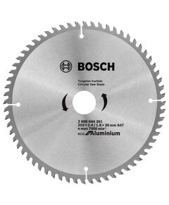 Пильный диск 210x30 мм, 64 зуба для алюминия BOSCH ECO 2608644391, фото  | SNABZHENIE.com.ua