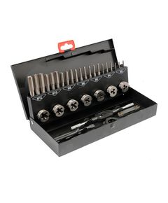 Набор метчиков и плашек YATO М3-М12, 32 шт., фото  | SNABZHENIE.com.ua