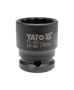 Головка торцевая ударная 12-гранная 24 мм, квадрат 1/2, YATO YT-1027, фото  | SNABZHENIE.com.ua