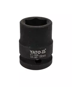Головка торцевая ударная 6-гран., квадрат 1/2, 18 мм, длина 39 мм YATO (YT-1008), фото  | SNABZHENIE.com.ua