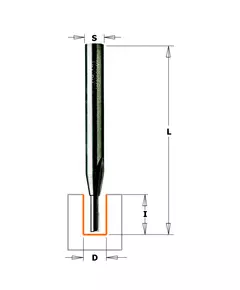 Фреза обгінна пазова для ущільнювача 3 x 11 x 60 мм, хвостовик 6 мм CMT (712.030.11), фото  | SNABZHENIE.com.ua