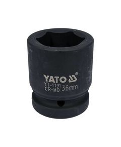 Ударная головка 36 мм 6-гранная, квадрат 1", длина 65 мм YATO YT-1191, фото  | SNABZHENIE.com.ua
