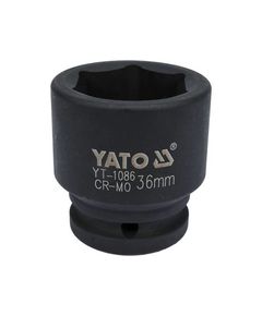 Ударная головка 6-гранная 36 мм, 3/4, длина 56 мм YATO YT-1086, фото  | SNABZHENIE.com.ua