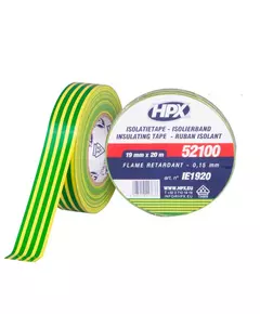 HPX 52100 - 19мм x 20м,  желто-зеленая, VDE-стандарт - автомобильная изоляционная лента, фото  | SNABZHENIE.com.ua