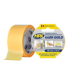 Малярная лента HPX 4400 Золотая 50мм x 25м для наружных работ, фото  | SNABZHENIE.com.ua