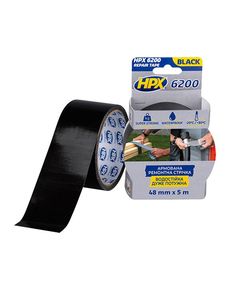 Ремонтная лента HPX 6200 черная армированная 48мм х 5м, фото  | SNABZHENIE.com.ua