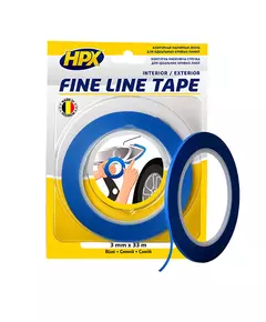 HPX FINE LINE  - 3мм x 33м - маскирующая лента (скотч) для криволинейных контуров, фото  | SNABZHENIE.com.ua