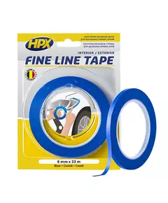 HPX FINE LINE - 6мм x 33м - маскирующая лента (скотч) для криволинейных контуров, фото  | SNABZHENIE.com.ua
