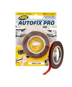 Двусторонняя клейкая лента AUTOFIX PRO 6мм x 2м для авто, фото  | SNABZHENIE.com.ua
