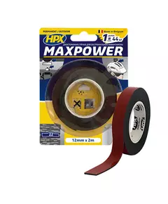 MAXPOWER OUTDOOR - 12мм х 2м - черная двусторонняя лента HPX (скотч) для экстремальных нагрузок, фото  | SNABZHENIE.com.ua