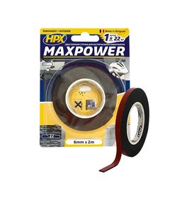 MAXPOWER OUTDOOR - чорна двостороння стрічка HPX 6мм х 2м для екстремальних навантажень, фото  | SNABZHENIE.com.ua