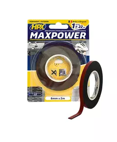 MAXPOWER OUTDOOR - 6мм х 2м - чорна двостороння стрічка HPX (скотч) для екстремальних навантажень, фото  | SNABZHENIE.com.ua