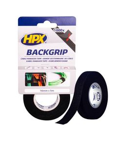 HPX BACKGRIP 16мм x 5м - липучка для стяжки кабелів, фото  | SNABZHENIE.com.ua