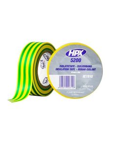Изоляционная лента HPX 5200 19мм x 10м желто-зеленая, фото  | SNABZHENIE.com.ua
