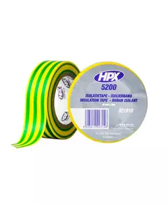 HPX 5200 - 19мм x 10м, жовто-зелена - професійна ізоляційна стрічка, фото  | SNABZHENIE.com.ua