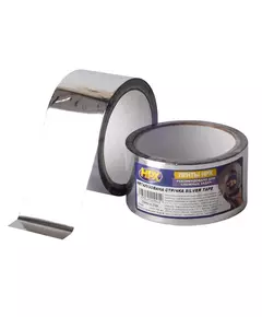 HPX Silver Tape, 50мм x 25м, металізована клейка стрічка (металізований скотч) HPX, фото  | SNABZHENIE.com.ua