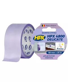 HPX 4800 - 50мм х 25м - малярная лента (скотч) для деликатных поверхностей и четких контуров, фото  | SNABZHENIE.com.ua