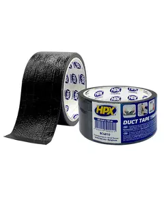 HPX Duct Tape Universal 1900 - 48мм х 10м - армована клейка стрічка, сантехнічний скотч, чорна, фото  | SNABZHENIE.com.ua