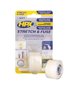 HPX Stretch&Fuse 25мм х 0,8м - прозрачная вулканизирующая лента, фото  | SNABZHENIE.com.ua