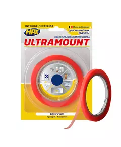 ULTRA MOUNT  - 6мм x 10м - ультра-тонкая прозрачная монтажная лента (скотч) для незаметных соединений, фото  | SNABZHENIE.com.ua