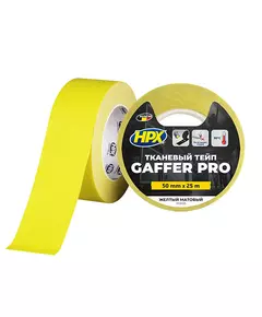 GAFFER PRO - 50мм х 25м, желтый матовый тейп HPX, фото  | SNABZHENIE.com.ua